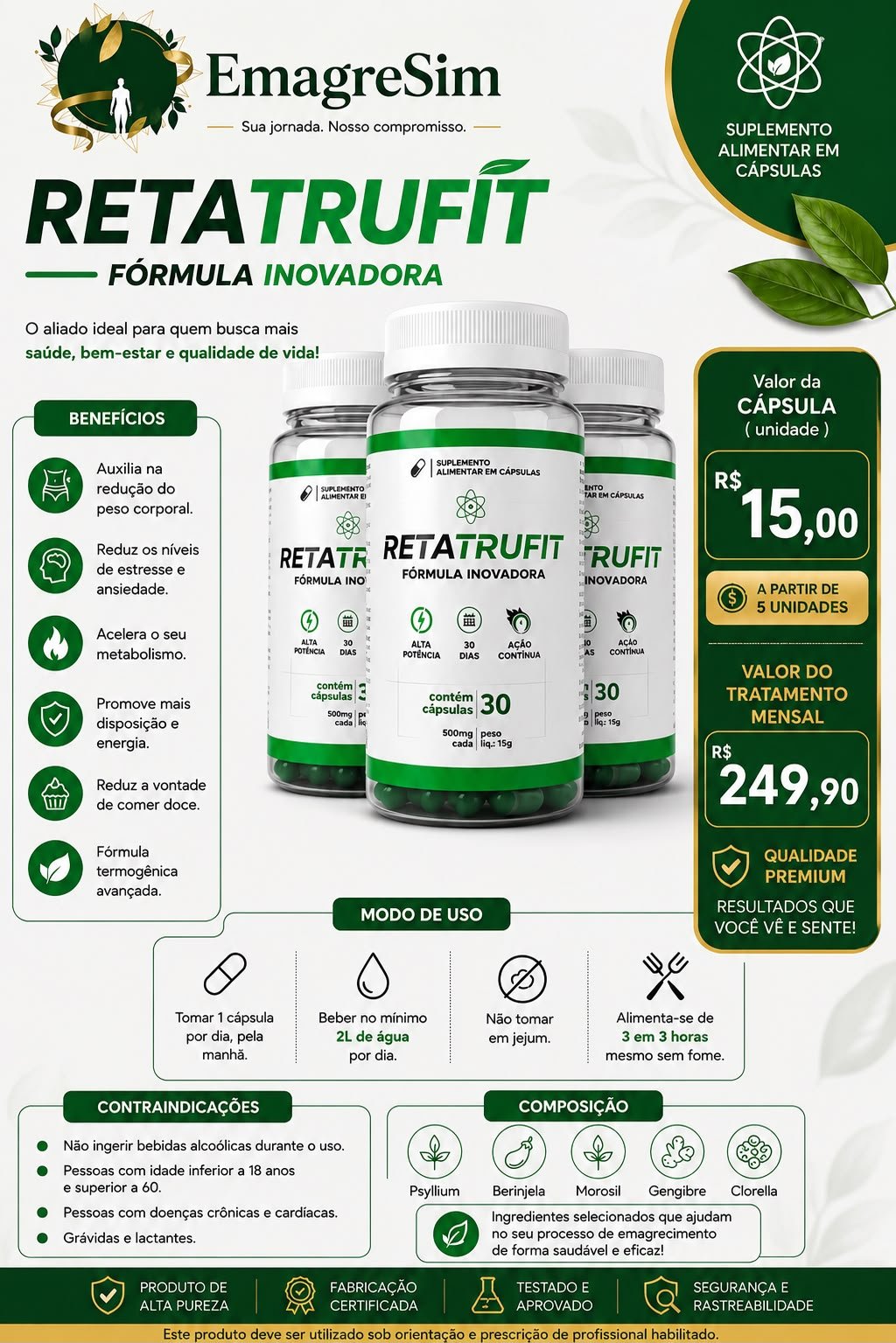 RetaTruFit — 30 cápsulas 500mg